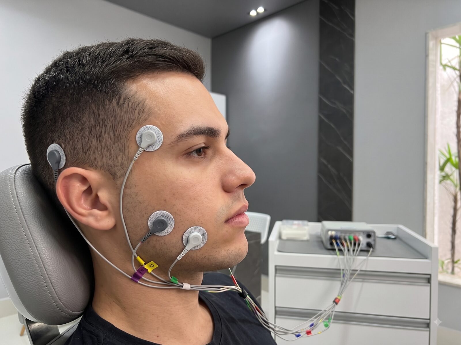Exame de eletromiografia para diagnóstico de DTM na OP Odontologia Personalizada, Natal/RN